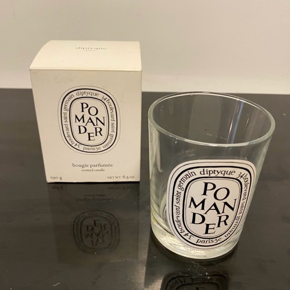Diptyque Pomander Candle Holder w/ Box- Cleaned out and ready for your vanity.